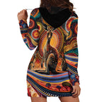 Australian Aboriginal Art Kangaroo Hoodie Dress Our Children Our Future Aboriginal Dot Painting