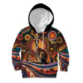 Australian Aboriginal Art Kangaroo Kid Hoodie Our Children Our Future Aboriginal Dot Painting