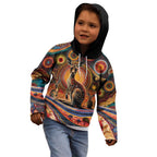 Australian Aboriginal Art Kangaroo Kid Hoodie Our Children Our Future Aboriginal Dot Painting