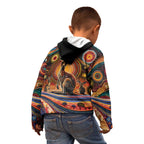 Australian Aboriginal Art Kangaroo Kid Hoodie Our Children Our Future Aboriginal Dot Painting