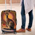Australian Aboriginal Art Kangaroo Luggage Cover Our Children Our Future Aboriginal Dot Painting