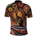 Australian Aboriginal Art Kangaroo Polo Shirt Our Children Our Future Aboriginal Dot Painting