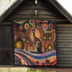 Australian Aboriginal Art Kangaroo Quilt Our Children Our Future Aboriginal Dot Painting