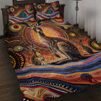 Australian Aboriginal Art Kangaroo Quilt Bed Set Our Children Our Future Aboriginal Dot Painting
