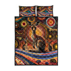 Australian Aboriginal Art Kangaroo Quilt Bed Set Our Children Our Future Aboriginal Dot Painting