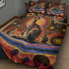 Australian Aboriginal Art Kangaroo Quilt Bed Set Our Children Our Future Aboriginal Dot Painting