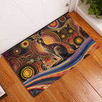 Australian Aboriginal Art Kangaroo Rubber Doormat Our Children Our Future Aboriginal Dot Painting