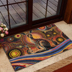 Australian Aboriginal Art Kangaroo Rubber Doormat Our Children Our Future Aboriginal Dot Painting