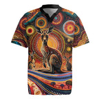 Australian Aboriginal Art Kangaroo Rugby Jersey Our Children Our Future Aboriginal Dot Painting