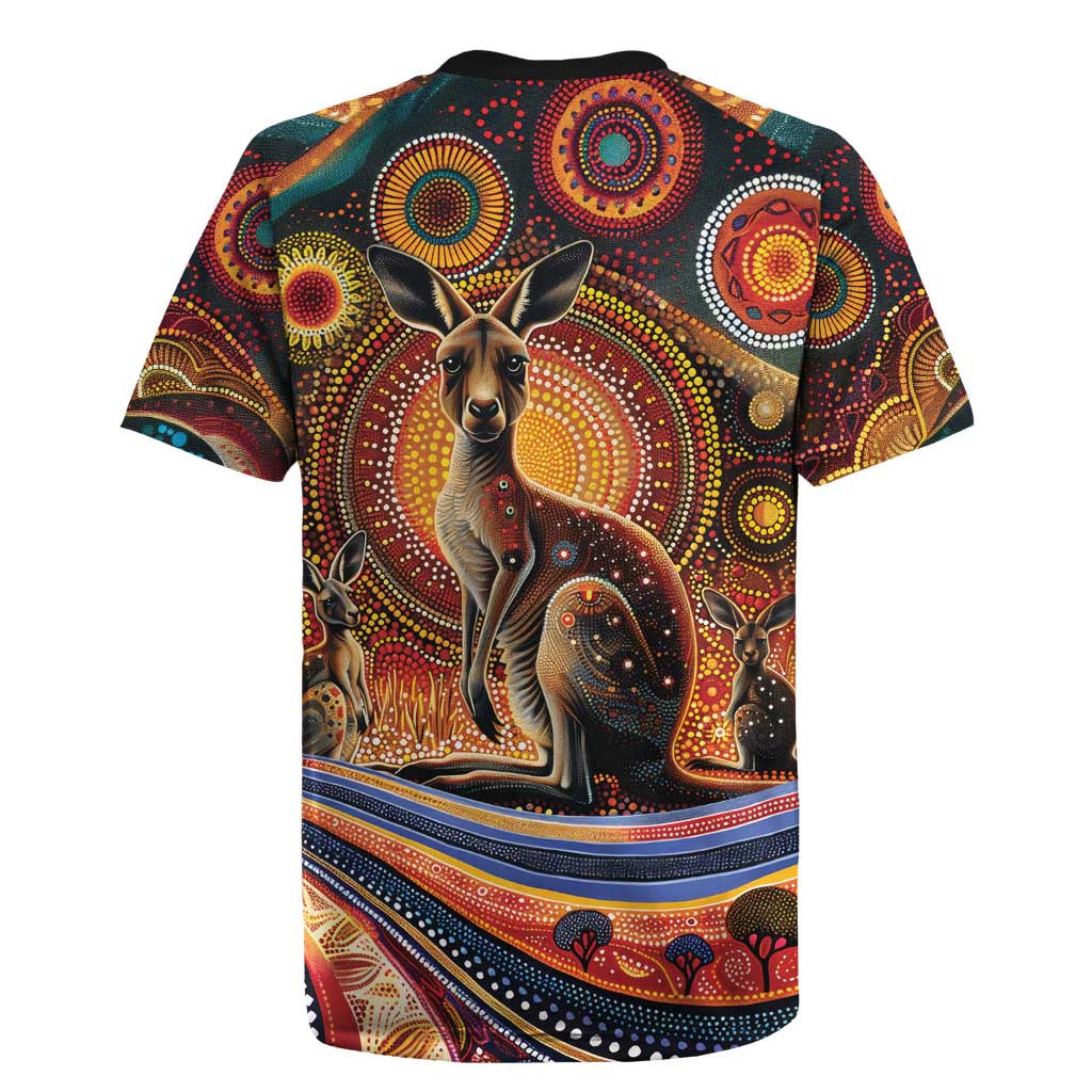Australian Aboriginal Art Kangaroo Rugby Jersey Our Children Our Future Aboriginal Dot Painting