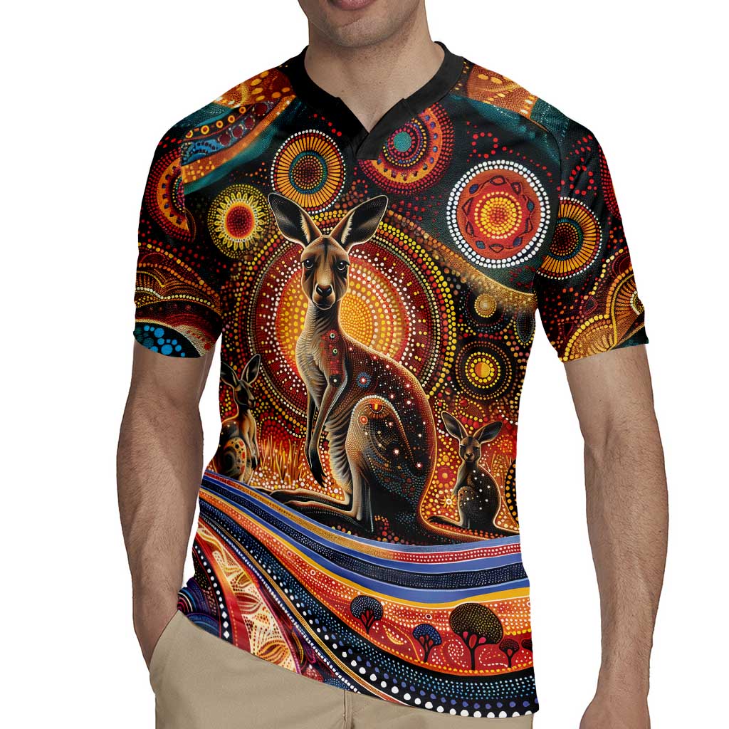 Australian Aboriginal Art Kangaroo Rugby Jersey Our Children Our Future Aboriginal Dot Painting