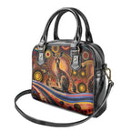 Australian Aboriginal Art Kangaroo Shoulder Handbag Our Children Our Future Aboriginal Dot Painting