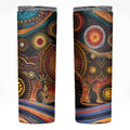 Australian Aboriginal Art Kangaroo Skinny Tumbler Our Children Our Future Aboriginal Dot Painting