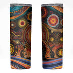 Australian Aboriginal Art Kangaroo Skinny Tumbler Our Children Our Future Aboriginal Dot Painting