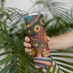 Australian Aboriginal Art Kangaroo Skinny Tumbler Our Children Our Future Aboriginal Dot Painting