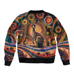 Australian Aboriginal Art Kangaroo Sleeve Zip Bomber Jacket Our Children Our Future Aboriginal Dot Painting