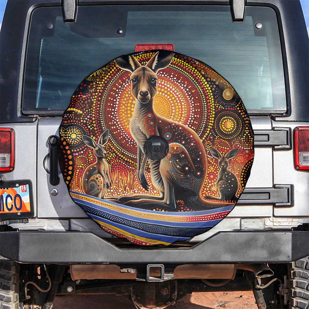 Australian Aboriginal Art Kangaroo Spare Tire Cover Our Children Our Future Aboriginal Dot Painting