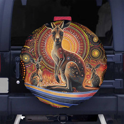 Australian Aboriginal Art Kangaroo Spare Tire Cover Our Children Our Future Aboriginal Dot Painting