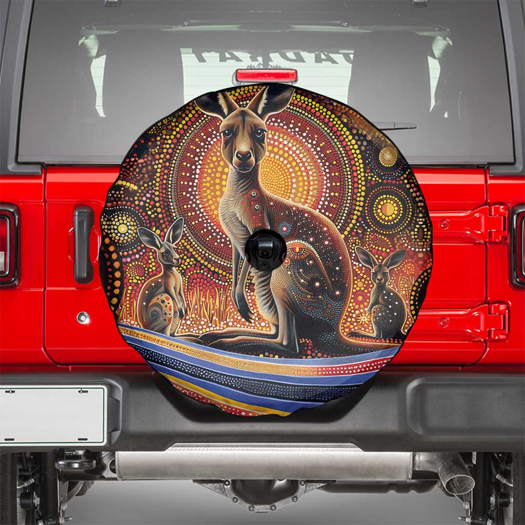 Australian Aboriginal Art Kangaroo Spare Tire Cover Our Children Our Future Aboriginal Dot Painting