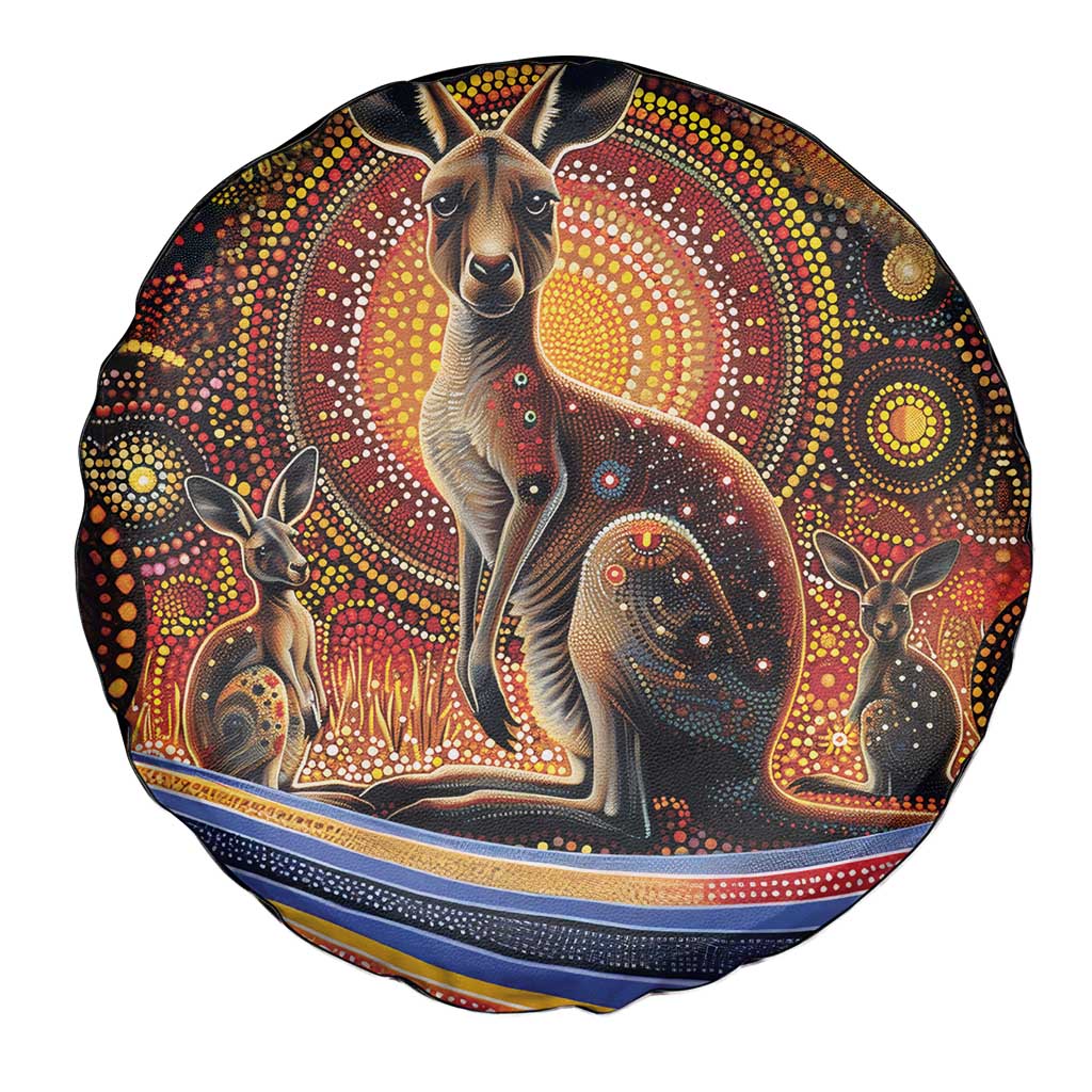 Australian Aboriginal Art Kangaroo Spare Tire Cover Our Children Our Future Aboriginal Dot Painting
