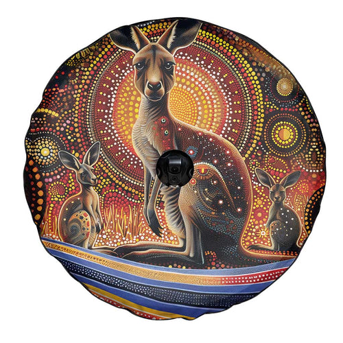 Australian Aboriginal Art Kangaroo Spare Tire Cover Our Children Our Future Aboriginal Dot Painting