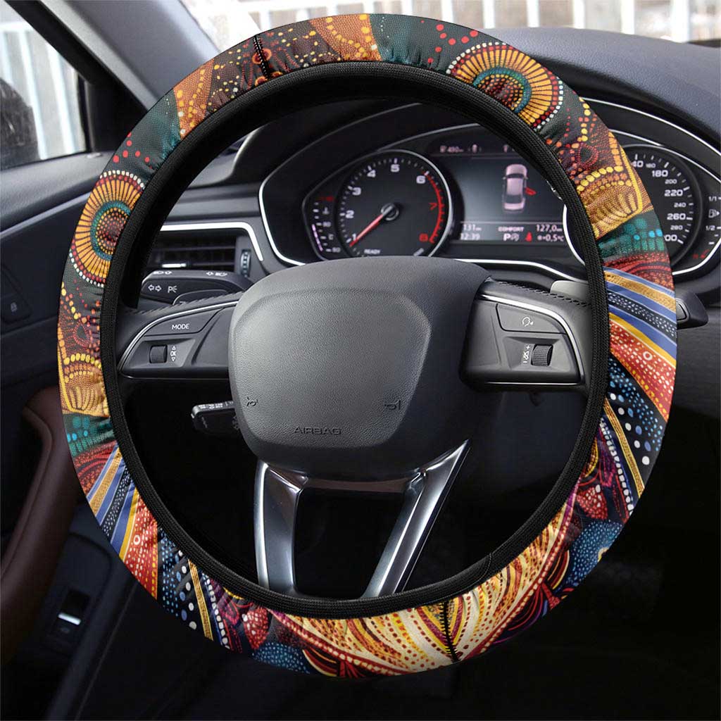 Australian Aboriginal Art Kangaroo Steering Wheel Cover Our Children Our Future Aboriginal Dot Painting