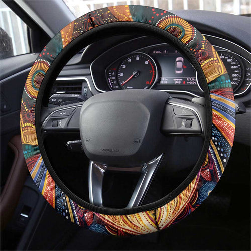 Australian Aboriginal Art Kangaroo Steering Wheel Cover Our Children Our Future Aboriginal Dot Painting