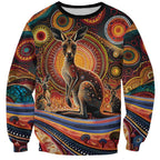 Australian Aboriginal Art Kangaroo Sweatshirt Our Children Our Future Aboriginal Dot Painting