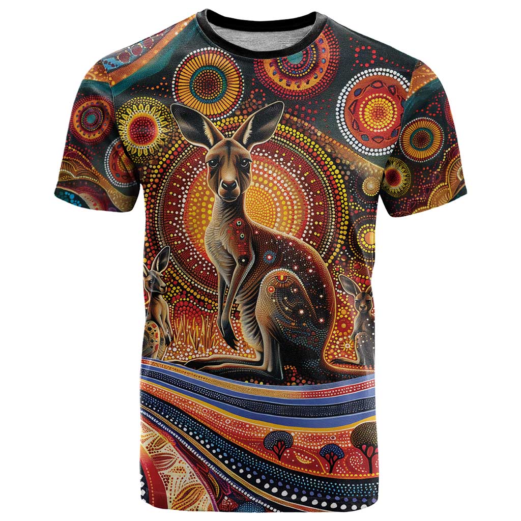 Australian Aboriginal Art Kangaroo T Shirt Our Children Our Future Aboriginal Dot Painting