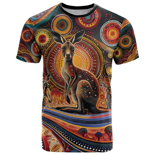 Australian Aboriginal Art Kangaroo T Shirt Our Children Our Future Aboriginal Dot Painting