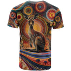 Australian Aboriginal Art Kangaroo T Shirt Our Children Our Future Aboriginal Dot Painting