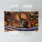 Australian Aboriginal Art Kangaroo Tablecloth Our Children Our Future Aboriginal Dot Painting