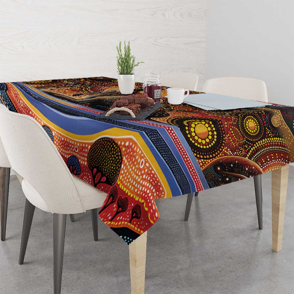 Australian Aboriginal Art Kangaroo Tablecloth Our Children Our Future Aboriginal Dot Painting