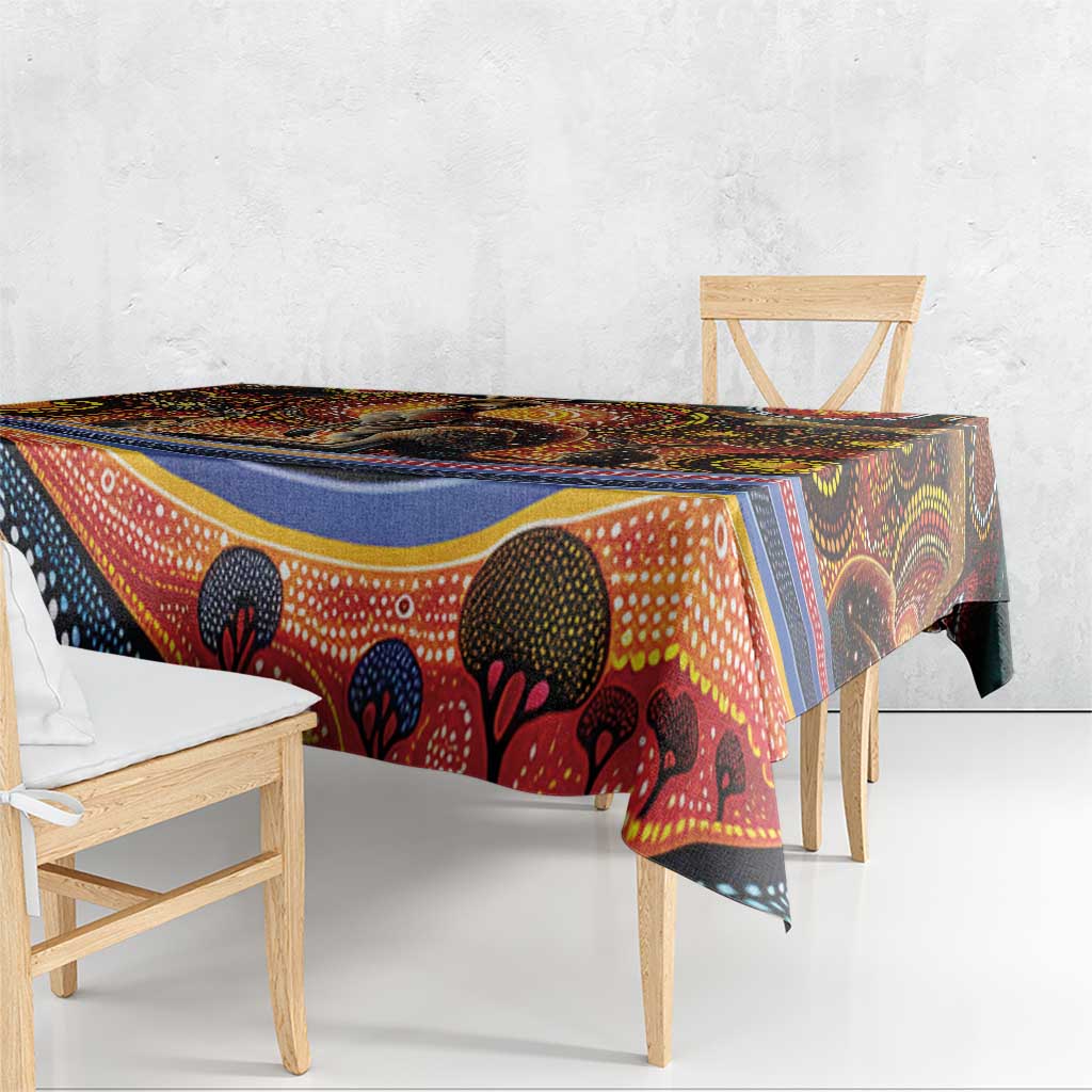 Australian Aboriginal Art Kangaroo Tablecloth Our Children Our Future Aboriginal Dot Painting