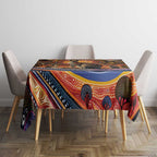 Australian Aboriginal Art Kangaroo Tablecloth Our Children Our Future Aboriginal Dot Painting