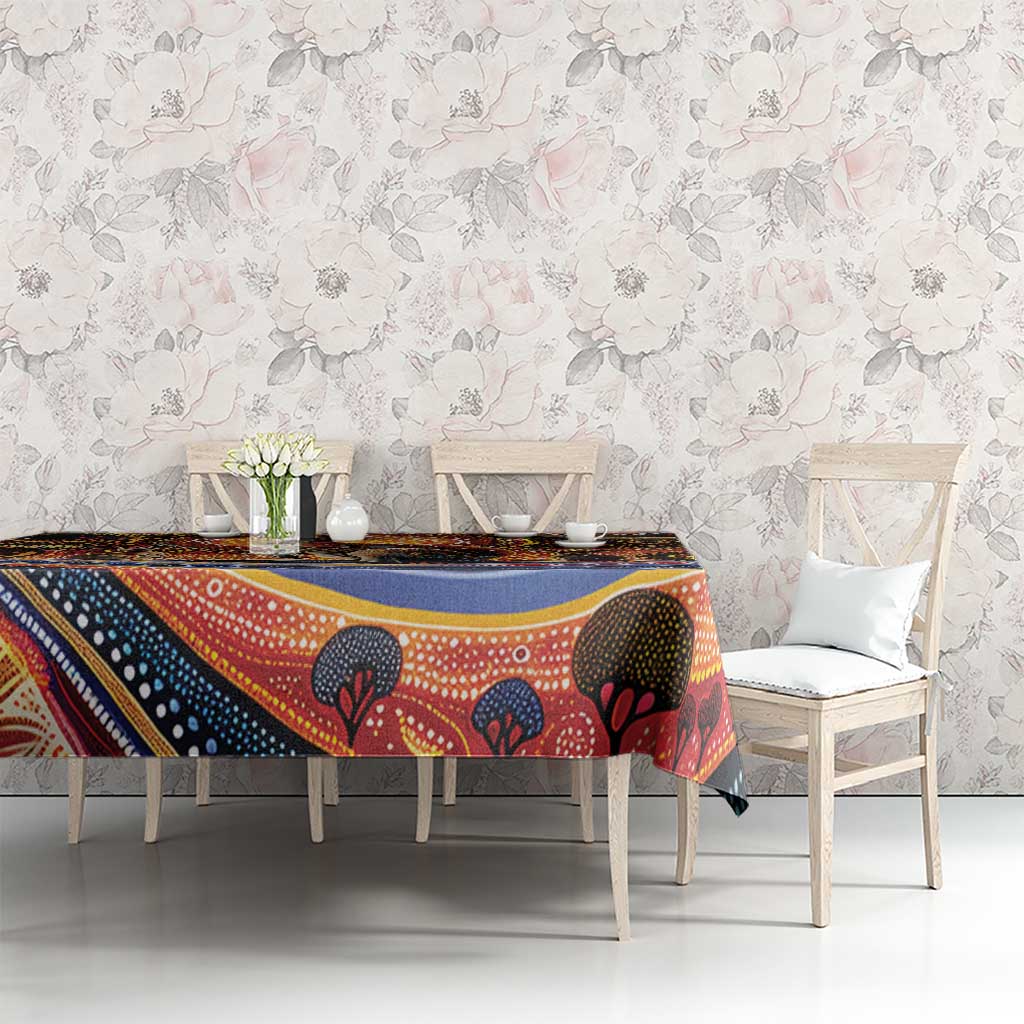 Australian Aboriginal Art Kangaroo Tablecloth Our Children Our Future Aboriginal Dot Painting