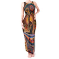 Australian Aboriginal Art Kangaroo Tank Maxi Dress Our Children Our Future Aboriginal Dot Painting