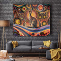 Australian Aboriginal Art Kangaroo Tapestry Our Children Our Future Aboriginal Dot Painting