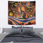 Australian Aboriginal Art Kangaroo Tapestry Our Children Our Future Aboriginal Dot Painting