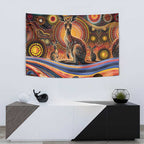 Australian Aboriginal Art Kangaroo Tapestry Our Children Our Future Aboriginal Dot Painting