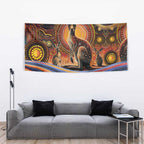 Australian Aboriginal Art Kangaroo Tapestry Our Children Our Future Aboriginal Dot Painting