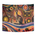 Australian Aboriginal Art Kangaroo Tapestry Our Children Our Future Aboriginal Dot Painting