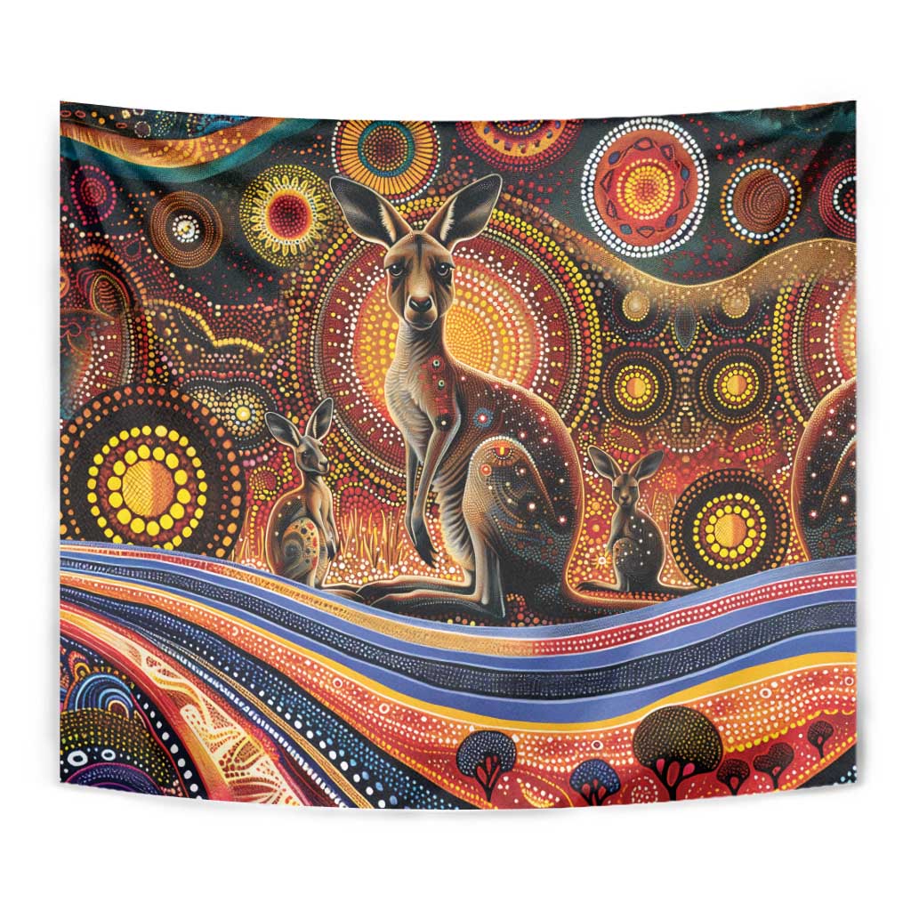 Australian Aboriginal Art Kangaroo Tapestry Our Children Our Future Aboriginal Dot Painting