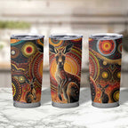 Australian Aboriginal Art Kangaroo Tumbler Cup Our Children Our Future Aboriginal Dot Painting