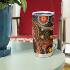 Australian Aboriginal Art Kangaroo Tumbler Cup Our Children Our Future Aboriginal Dot Painting