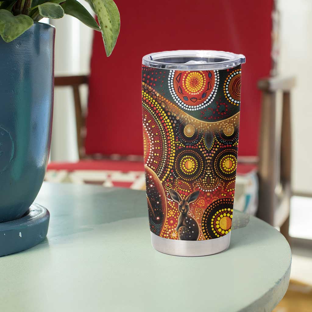 Australian Aboriginal Art Kangaroo Tumbler Cup Our Children Our Future Aboriginal Dot Painting