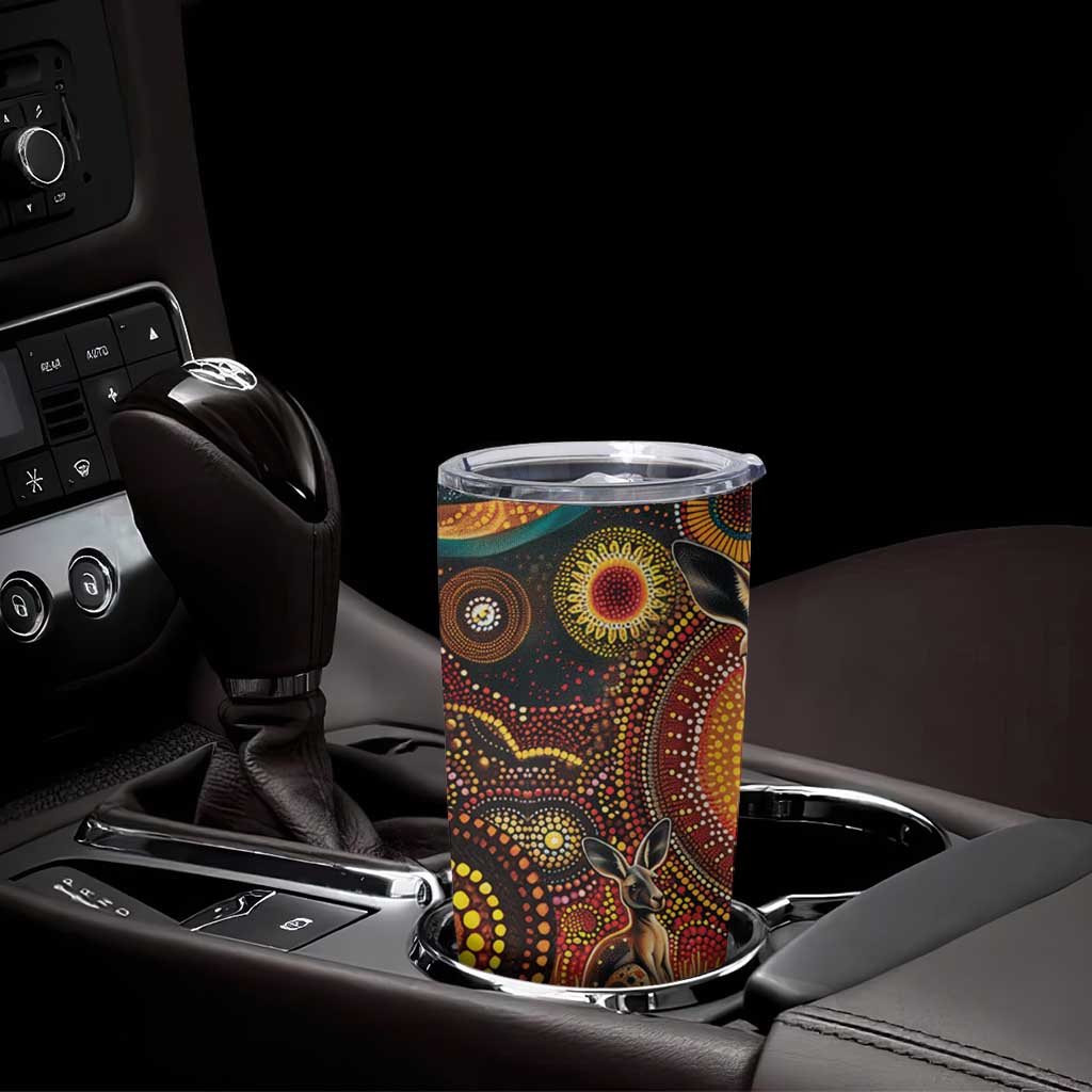 Australian Aboriginal Art Kangaroo Tumbler Cup Our Children Our Future Aboriginal Dot Painting