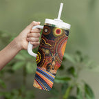 Australian Aboriginal Art Kangaroo Tumbler With Handle Our Children Our Future Aboriginal Dot Painting