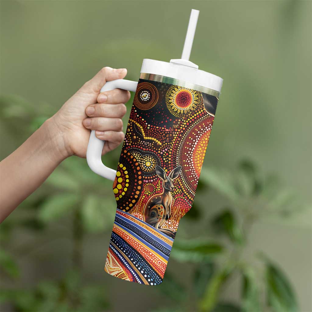 Australian Aboriginal Art Kangaroo Tumbler With Handle Our Children Our Future Aboriginal Dot Painting