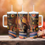 Australian Aboriginal Art Kangaroo Tumbler With Handle Our Children Our Future Aboriginal Dot Painting